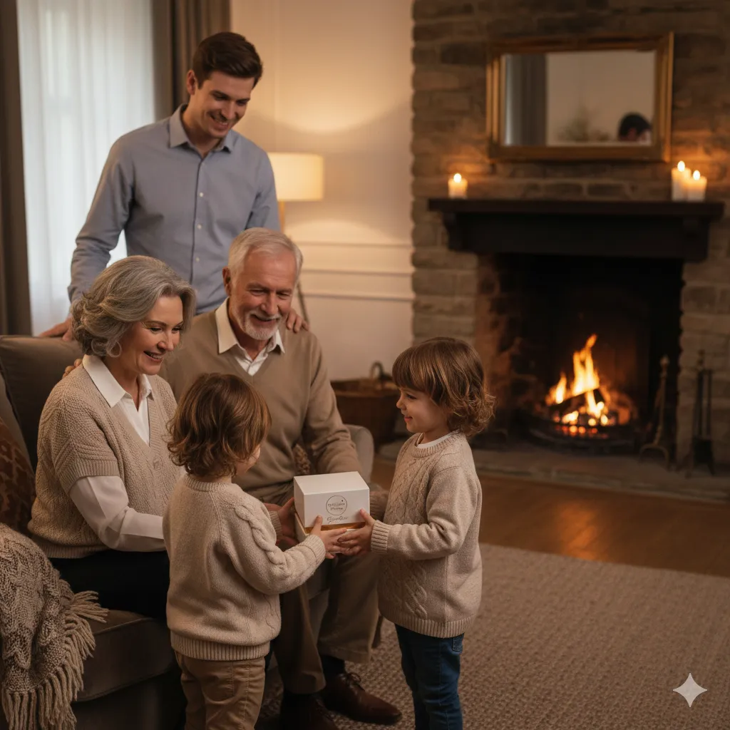 The Grandparents receiving A Luxury Candle Gif Set