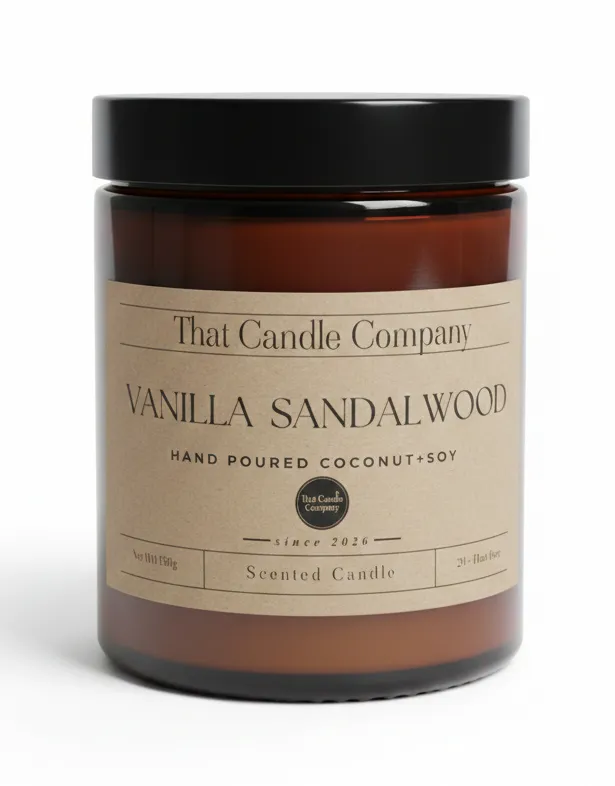 That Candle Company Luxury Scented Candle Vanilla and Sandalwood
