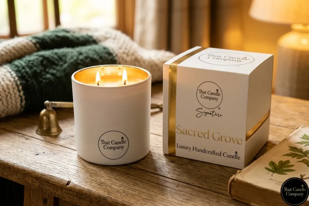 That Candle Company Sacred Grove A botanical candle with Sacred Grove premium fragrances.