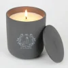 MIDNIGHT BLOOM candle by That Candle Company in a charcoal pastel ceramic jar with matching lid and gift box.