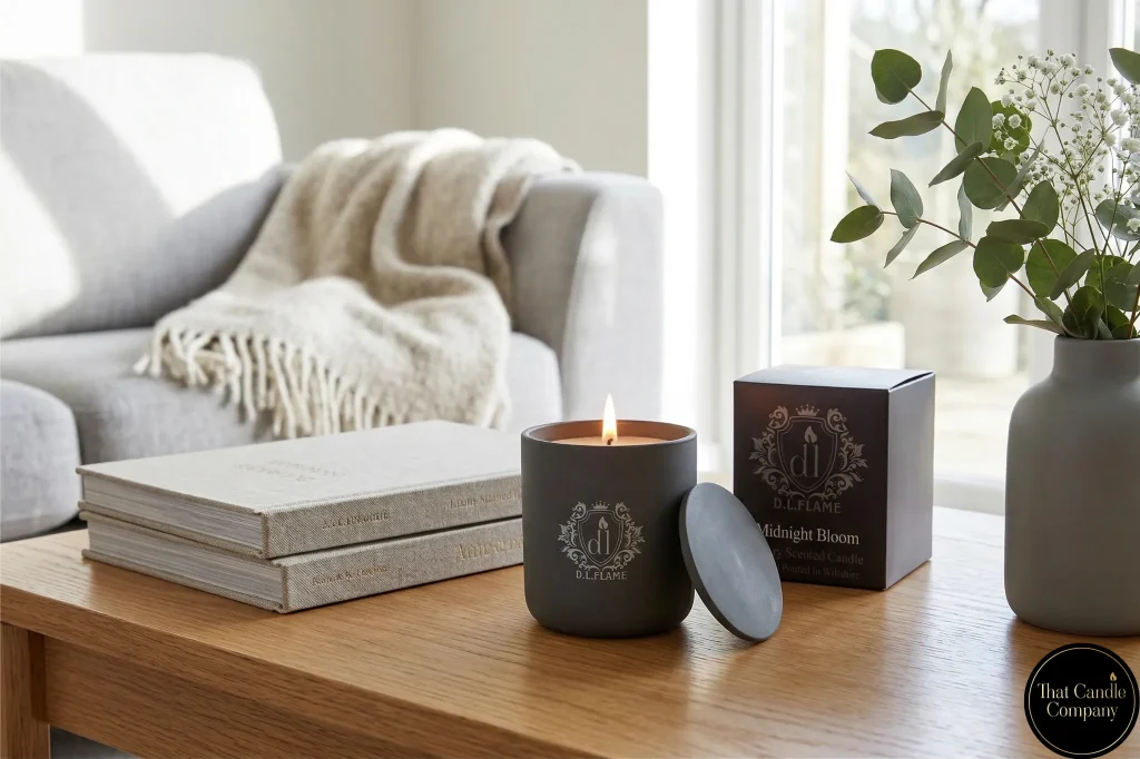 Styling a welcoming living room with That Candle Company's luxury coconut and soy candles.
