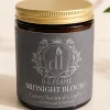 Midnight Bloom luxury hand poured scented candle with gold lid